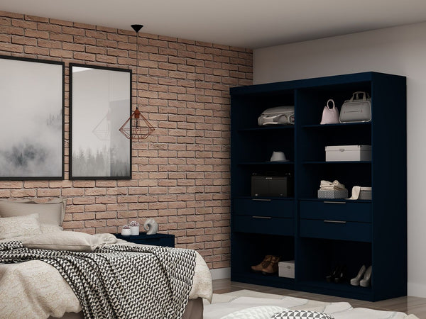 Manhattan Comfort Mulberry Contemporary - Modern Wardrobe/ Armoire/ Closet Tatiana Midnight Blue 112GMC4