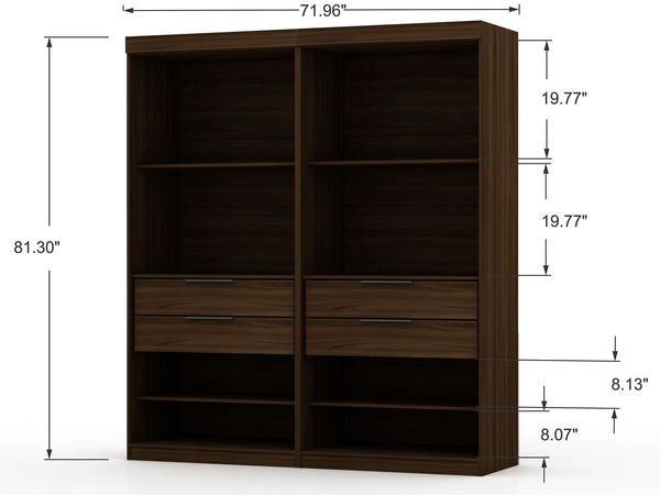 Manhattan Comfort Mulberry Contemporary - Modern Wardrobe/ Armoire/ Closet Brown 112GMC5