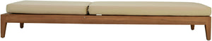 Meridian Furniture Mirella Solid Teak Outdoor Chaise Lounge with Water Resistant Cushion for Pool and Patio Resort Tan 112Tan