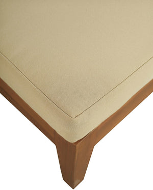 Meridian Furniture Mirella Solid Teak Outdoor Chaise Lounge with Water Resistant Cushion for Pool and Patio Resort Tan 112Tan