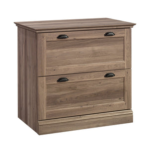 English Elm Lateral File Cabinet In Warm Brown Finish - Durable, Smooth-Gliding Drawers For Organized Workspaces B356P402598