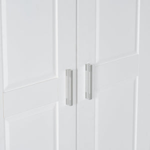 English Elm Storage Compact Two-Door Cabinet with Adjustable Shelf, Anti-Tip Safety, MDF Durability for Home Organizing White WF323346AAK