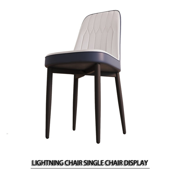 English Elm A Set of Four Mid-century Pu Leather Dining Chairs with Padded Seats and Metal Legs W2189S00831