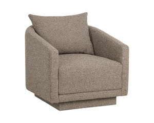 Sunpan Gannon Upholstered Accent Armchair Solid Wood Frame Modern Living Room Comfort Brown 113007