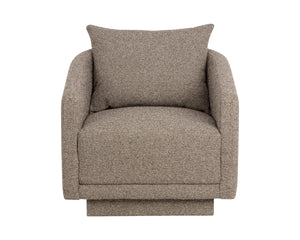 Sunpan Gannon Upholstered Accent Armchair Solid Wood Frame Modern Living Room Comfort Brown 113007