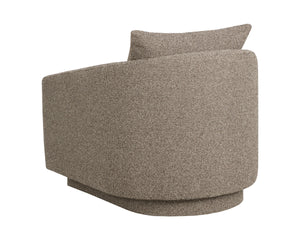 Sunpan Gannon Upholstered Accent Armchair Solid Wood Frame Modern Living Room Comfort Brown 113007
