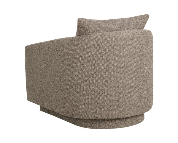 Sunpan Gannon Upholstered Accent Armchair Solid Wood Frame Modern Living Room Comfort Brown 113007