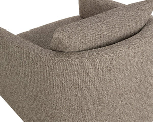 Sunpan Gannon Upholstered Accent Armchair Solid Wood Frame Modern Living Room Comfort Brown 113007