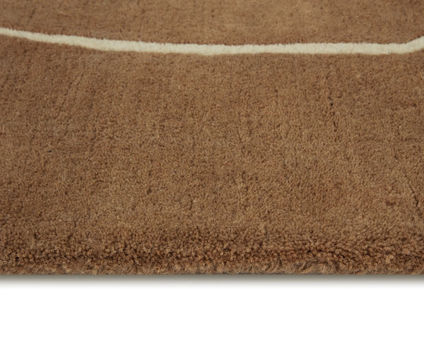 Sunpan Tilda Hand Tufted Wool Area Rug Abstract Linear Pattern for Living Room Decor 8' X 10' 113010