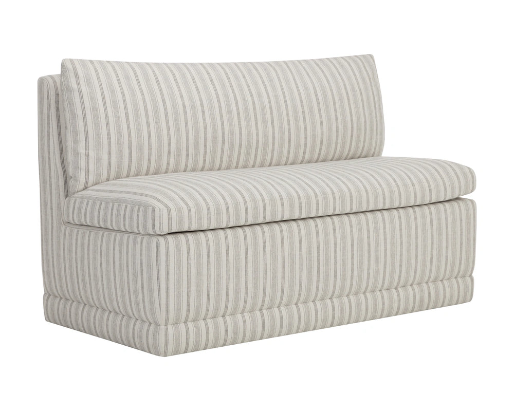 Sunpan Donatella Banquette Upholstered Dining Bench for Lounge and Nook Seating Areas Cream 113018