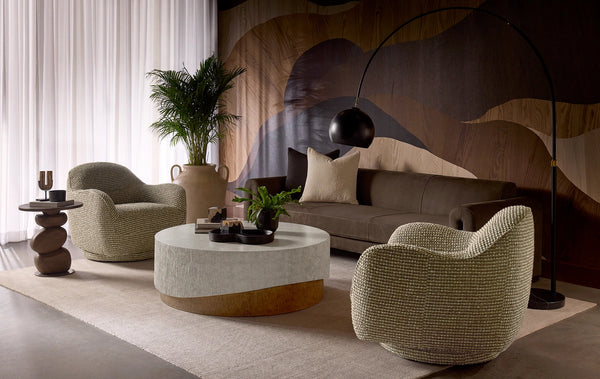 Sunpan Romer Three Seat Sofa in Genuine Nubuck Leather with Brushed Gold Steel Legs 113023