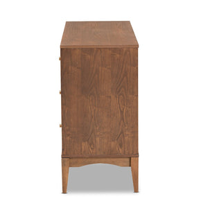 Baxton Studio Baxton Studio Landis 6-Drawer Dresser: Stylish Mid-Century Modern Ash Walnut Design for Any Bedroom MG9002-Ash Walnut-6DW-Dresser