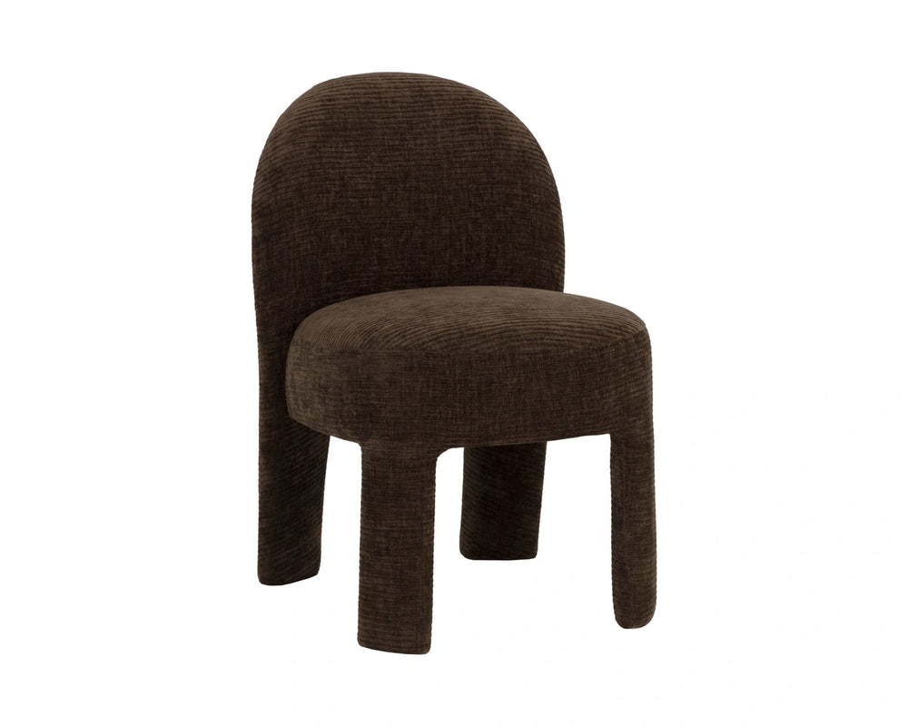 Sunpan Myrtle Upholstered Dining Chair Foam Cushion Solid Pine Frame Modern Curved 113033