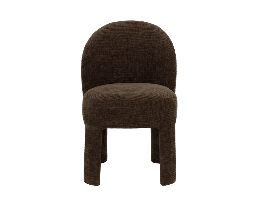 Sunpan Myrtle Upholstered Dining Chair Foam Cushion Solid Pine Frame Modern Curved 113033