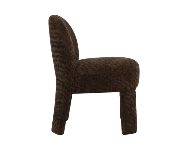 Sunpan Myrtle Upholstered Dining Chair Foam Cushion Solid Pine Frame Modern Curved 113033