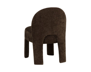 Sunpan Myrtle Upholstered Dining Chair Foam Cushion Solid Pine Frame Modern Curved 113033