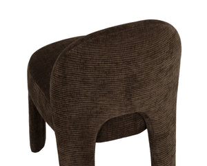 Sunpan Myrtle Upholstered Dining Chair Foam Cushion Solid Pine Frame Modern Curved 113033