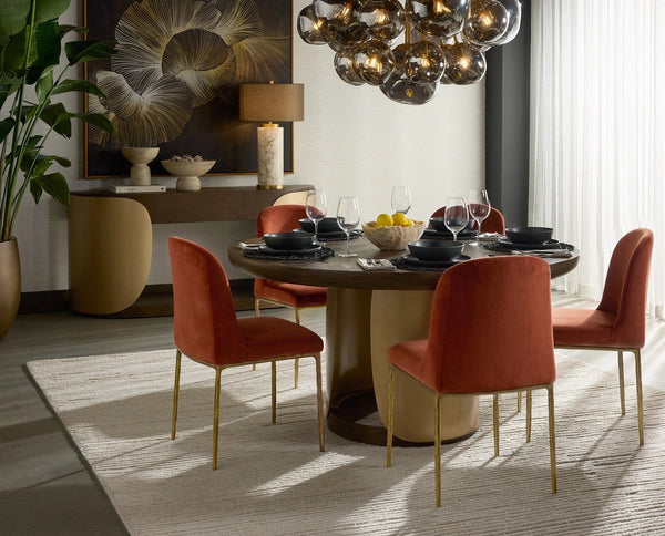Sunpan Positano Cast Concrete Decorative Bowl with Warm Bronze Finish for Modern Entryways Taupe 113061