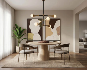 Sunpan Italia Cast Concrete Decorative Tray with Hand Applied Faux Marble Veining Artisan Brown 113065
