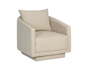 Sunpan Gannon Upholstered Accent Armchair Solid Wood Frame Modern Living Room Comfort Cream 113089