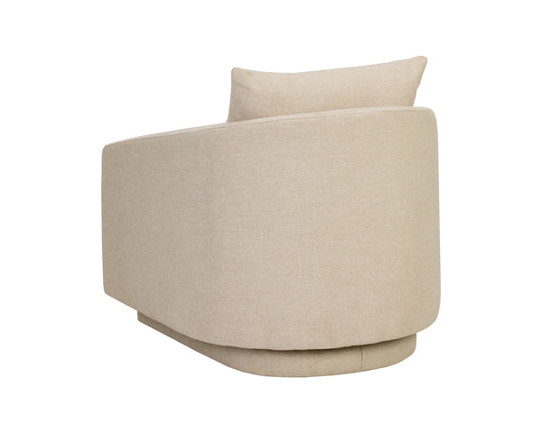 Sunpan Gannon Upholstered Accent Armchair Solid Wood Frame Modern Living Room Comfort Cream 113089