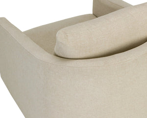 Sunpan Gannon Upholstered Accent Armchair Solid Wood Frame Modern Living Room Comfort Cream 113089