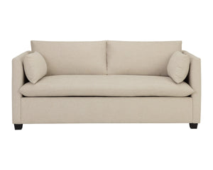 Sunpan Nico Queen Sleeper Sofa with Memory Foam Mattress in Sand Performance Fabric Cream 113090