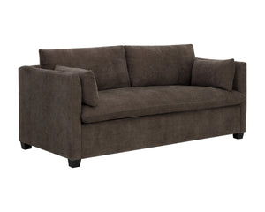 Sunpan Nico Queen Sleeper Sofa with Memory Foam Mattress in Sand Performance Fabric Brown 113092