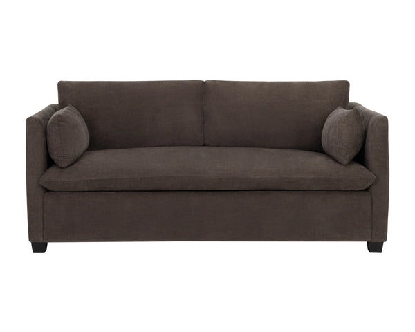 Sunpan Nico Queen Sleeper Sofa with Memory Foam Mattress in Sand Performance Fabric Brown 113092