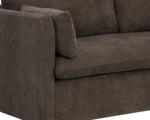 Sunpan Nico Queen Sleeper Sofa with Memory Foam Mattress in Sand Performance Fabric Brown 113092