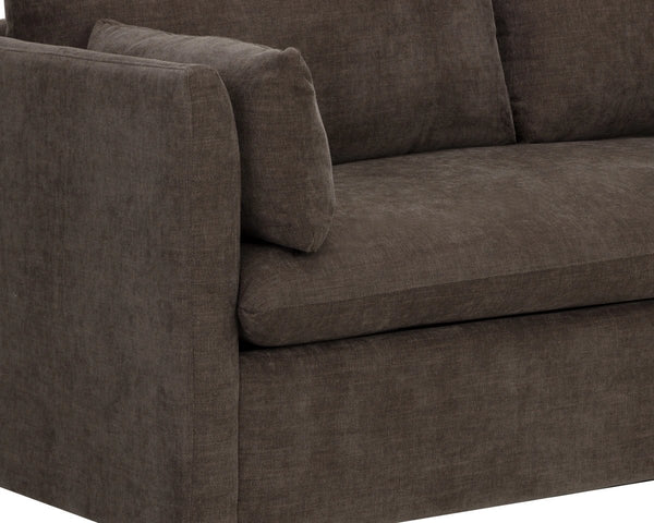 Sunpan Nico Queen Sleeper Sofa with Memory Foam Mattress in Sand Performance Fabric Brown 113092
