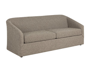 Sunpan Levy Sleeper Sofa Sculptural Low Back Queen Memory Foam Convertible Guest Seating 113093