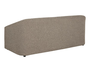 Sunpan Levy Sleeper Sofa Sculptural Low Back Queen Memory Foam Convertible Guest Seating 113093