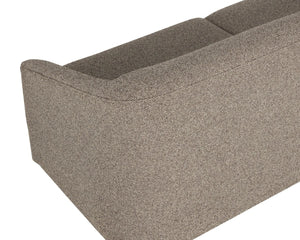 Sunpan Levy Sleeper Sofa Sculptural Low Back Queen Memory Foam Convertible Guest Seating 113093