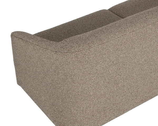 Sunpan Levy Sleeper Sofa Sculptural Low Back Queen Memory Foam Convertible Guest Seating 113093