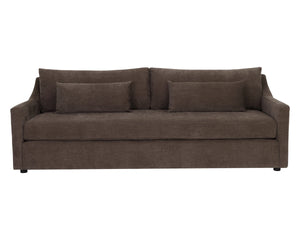 Sunpan Bramwell Sculptural Sofa with Bench Cushion and Lumbar Pillows for Modern Living 113096