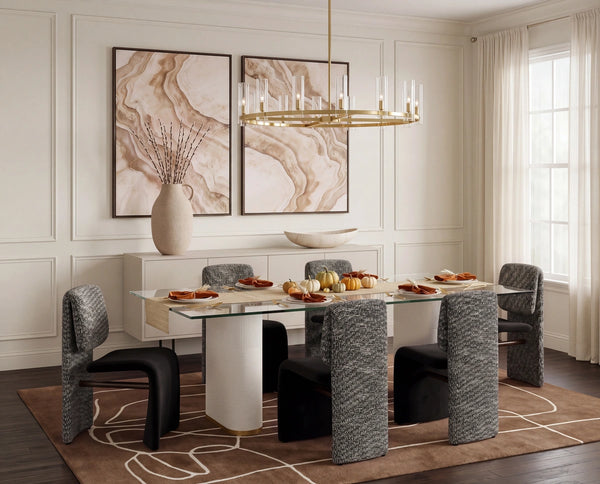 Sunpan Ark Concrete Decorative Bowl with Faux Marble Veining for Dining Table or Console Taupe 113118