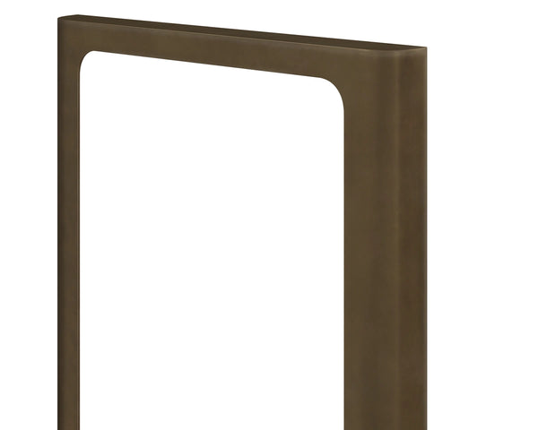 Sunpan Ilya Bronze Powder-Coated Round Wall Mirror with Sculptural Frame for Modern Spaces 113124