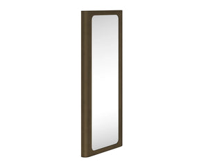 Sunpan Ilya Full Length Floor Mirror with Powder Coated Bronze Rounded Frame for Modern Interiors 113125