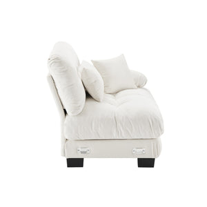 English Elm 27 Modular Rsf Sectional Sofa in Breathable Chenille with Solid Wood Frame W714P253469