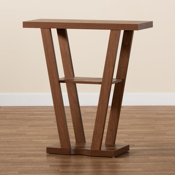 Baxton Studio Baxton Studio Boone Console Table - Modern Walnut Brown Wood Design for Entryway & Living Room Decor FP-01-Walnut-Console