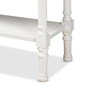 Baxton Studio Baxton Studio Garvey Console Table - Elegant White Wood, 3-Drawer Storage for Entryway & Living Room JY20A373-Antique White-Console