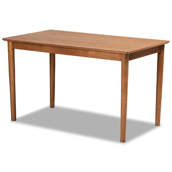 Baxton Studio Baxton Studio Sanford Mid-Century Modern 3-Piece Grey Upholstered Dining Nook Set for Small Spaces BBT8051.11-Grey/Walnut-3PC Dining Nook Set
