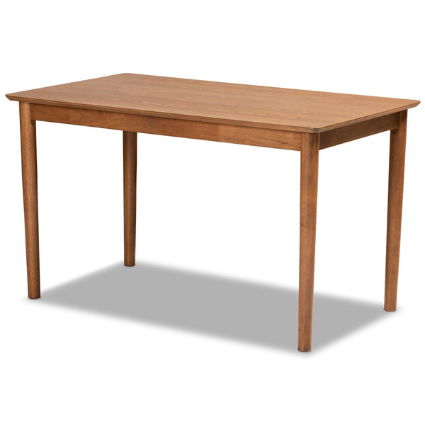 Baxton Studio Baxton Studio Mid-Century Modern 5-Piece Dining Nook Set with Dark Brown Upholstered Seating Sanford 5-Piece BBT8051.11-Dark Brown/Walnut-5PC Dining Nook Set