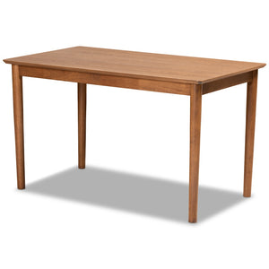 Baxton Studio Baxton Studio Mid-Century Modern 5-Piece Dining Nook Set with Dark Brown Upholstered Seating Sanford 4-Piece BBT8051.11-Dark Brown/Walnut-4PC Dining Nook Set