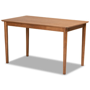 Baxton Studio Baxton Studio Mid-Century Modern 5-Piece Dining Nook Set with Dark Brown Upholstered Seating Sanford 3-Piece BBT8051.11-Dark Brown/Walnut-3PC Dining Nook Set