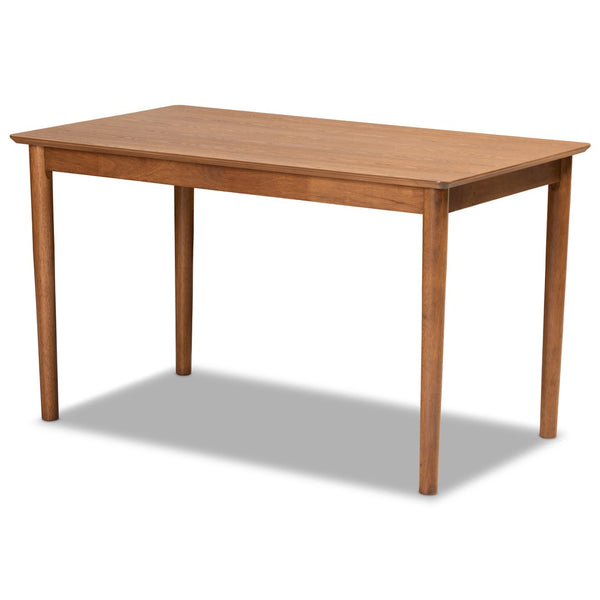 Baxton Studio Baxton Modern Tan Faux Leather Dining Nook Set with Walnut Wood & Comfortable Seating for Small Spaces Sanford BBT8051.11-Tan/Walnut-4PC Dining Nook Set