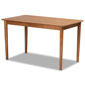 Baxton Studio Baxton Studio Mid-Century Modern Tan Faux Leather Dining Nook Set with Walnut Brown Wood Finish Daymond 4-Piece BBT8051.12-Tan/Walnut-4PC Dining Nook Set