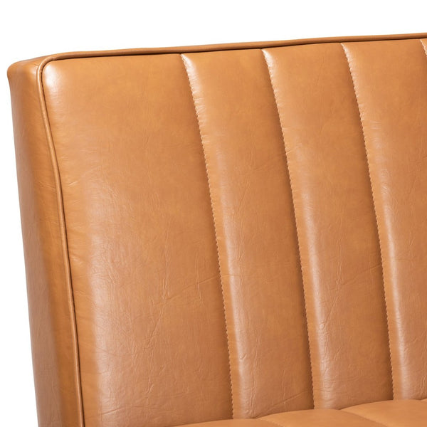 Baxton Studio Baxton Studio Daymond 3-Piece Mid-Century Modern Dining Nook Set with Tan Faux Leather Upholstery BBT8051.12-Tan/Walnut-3PC Dining Nook Set