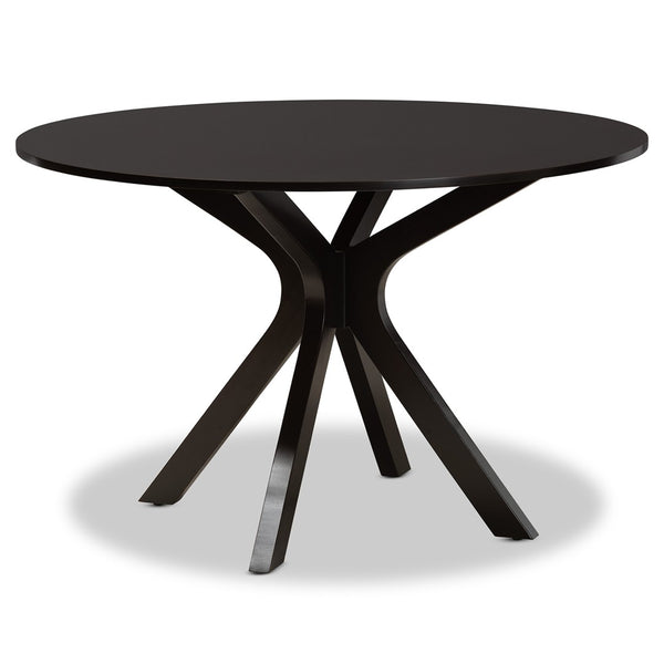 Baxton Studio Baxton Studio Liese 7-Piece Dining Set - Modern Dark Brown Wood Table & Chairs for Family Gatherings Liese-Dark Brown-7PC Dining Set